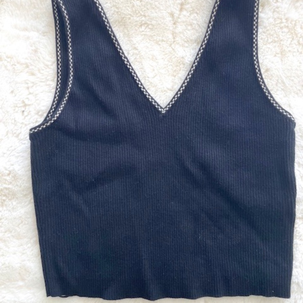 Caroline Constas knitted crop top